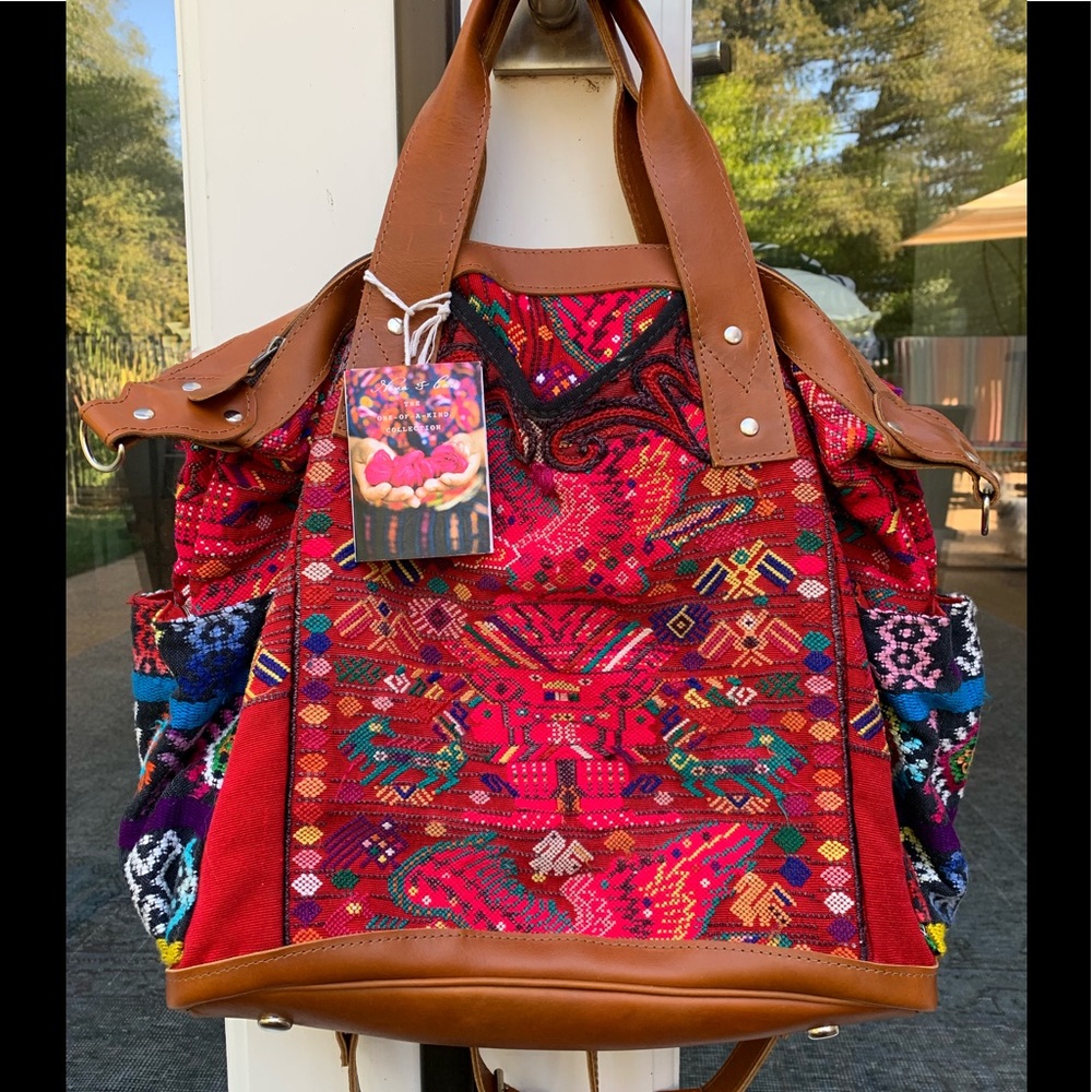 Nena & Co Convertible Day Bag Huipil Leather